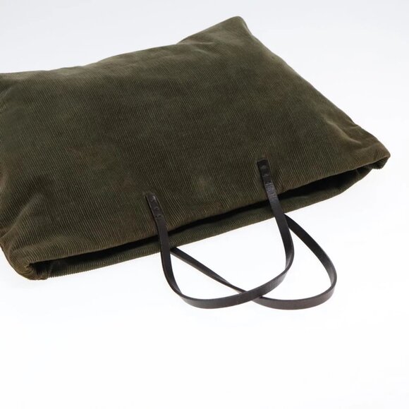 FENDI Tote Bag Corduroy Khaki Auth fm3899 - Picture 11 of 16